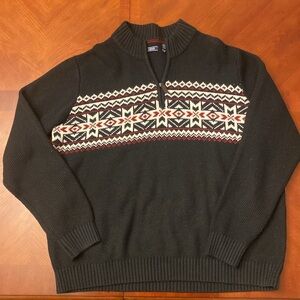 IZOD 2XL Men’s FAIR ISLE Sweater Navy